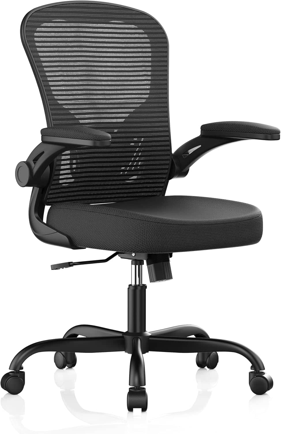 Synorla Ergonomic Desk Chair 330LBS Capacity High Back Mesh with Flip-up Armrests and Adjustable Lumbar Support